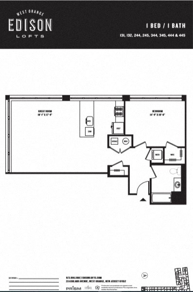 a floor plan of the edison lofts